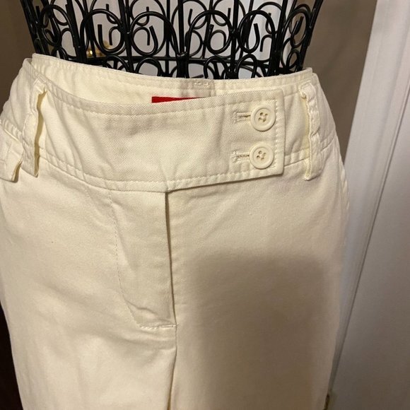 ๐ 3 for $45 Crisp White Cotton Pants! 32" inseam!! Joe Fresh Size 8 TALL EUC - Picture 3 of 14